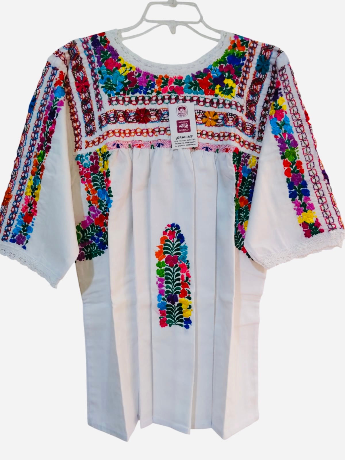 Blusa Deshilada Manga 3/4 de San Antonino Velasco