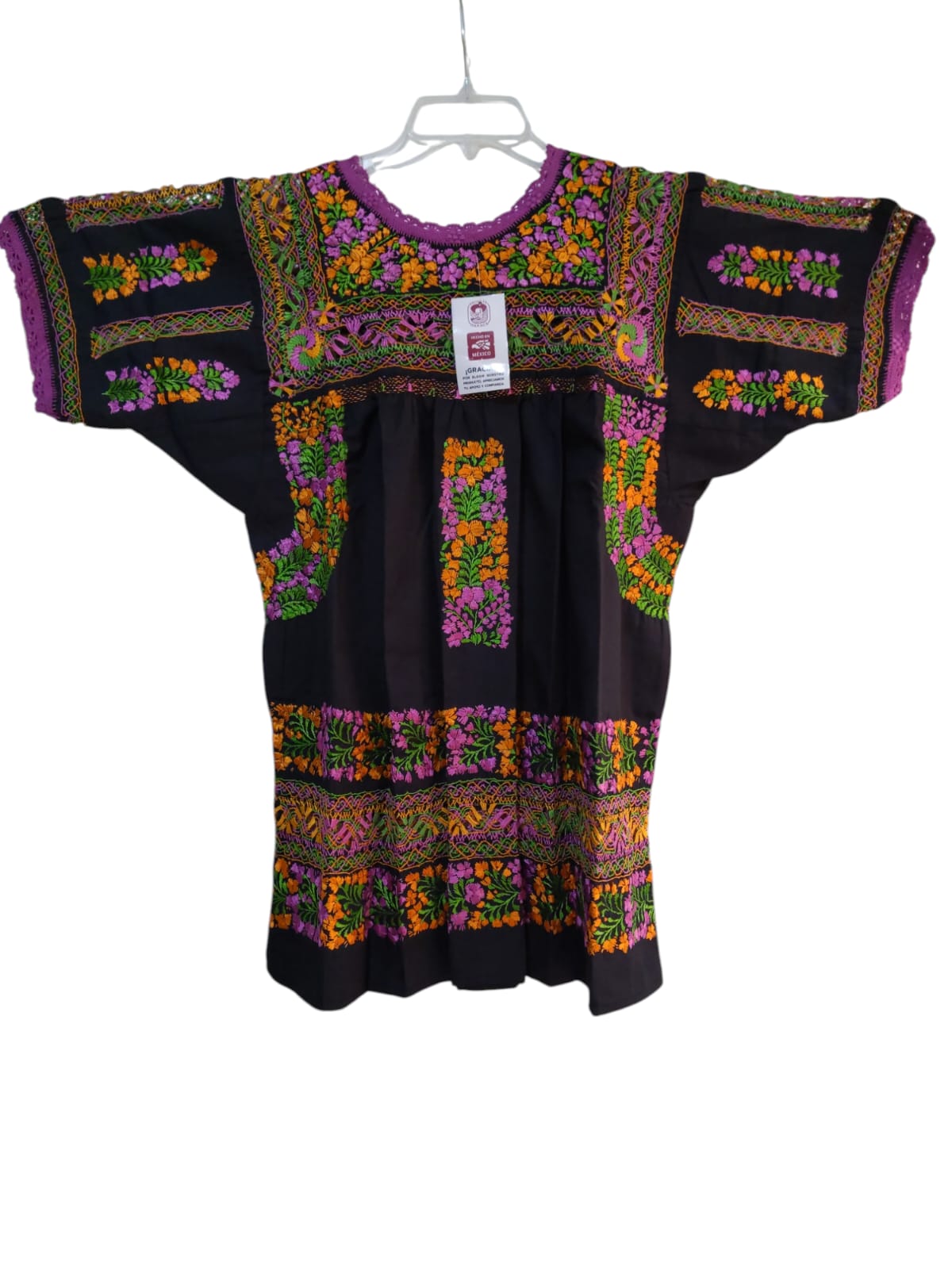 Blusa Deshilada Manga Corta de San Antonino Velasco