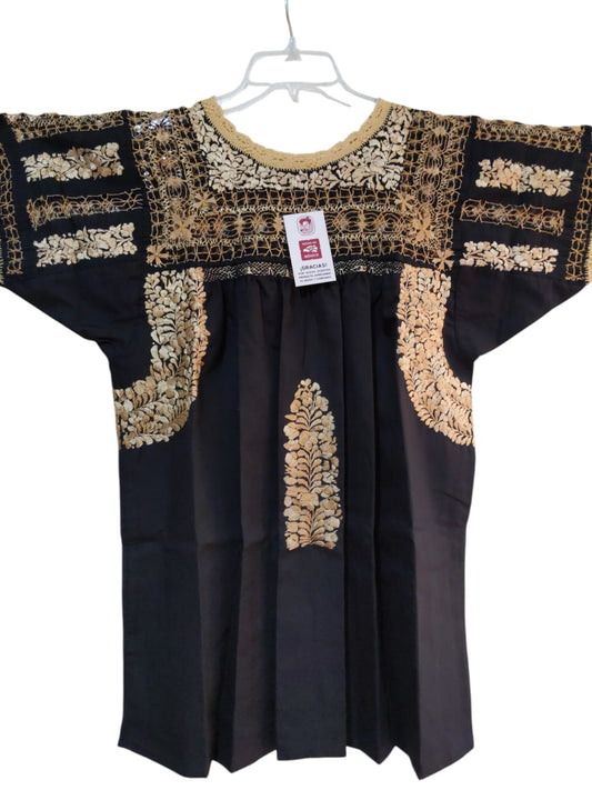 Blusa Deshilada Manga Corta de San Antonino Velasco