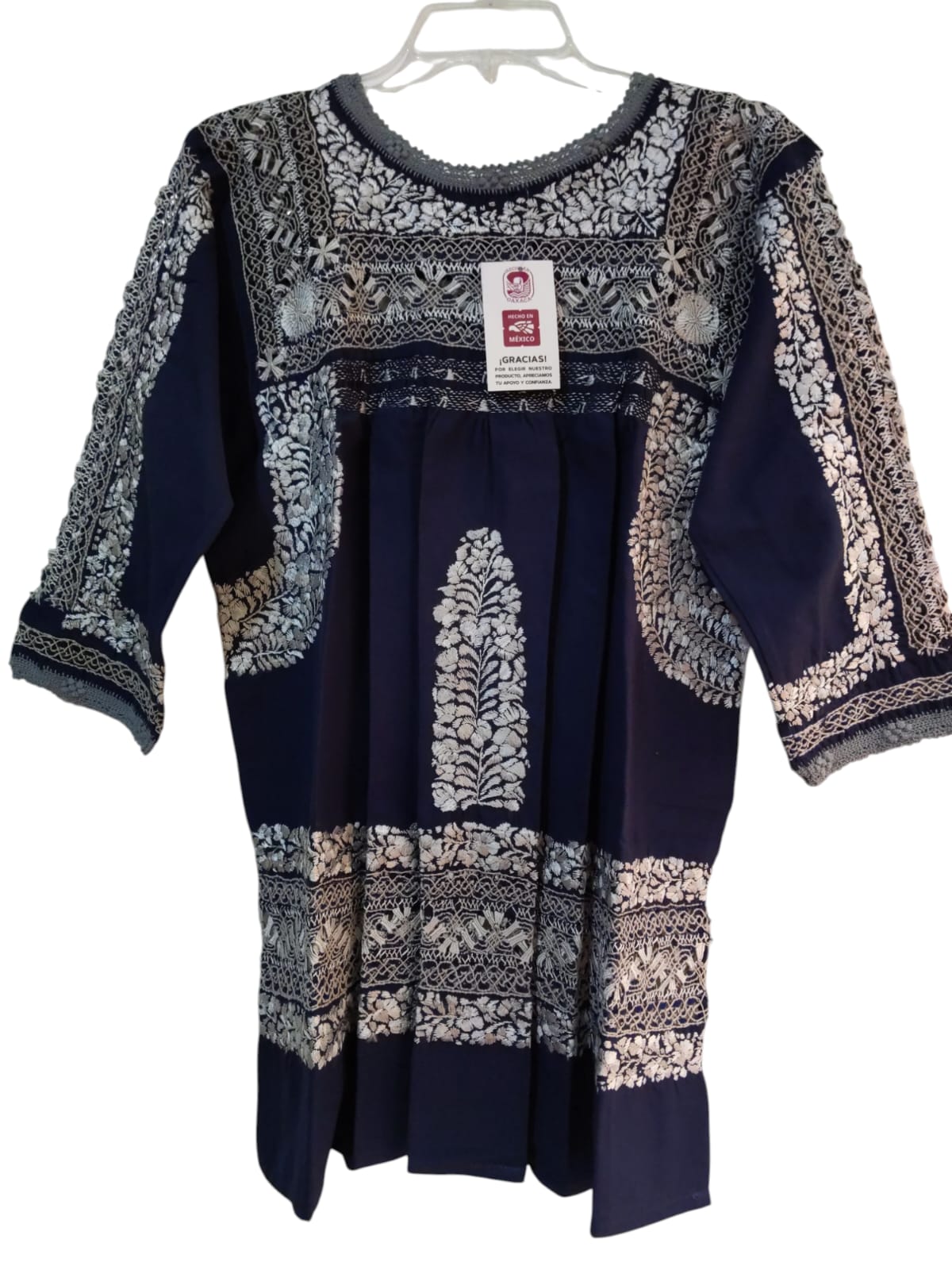 Blusa Deshilada Manga 3/4 de San Antonino Velasco