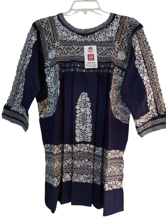 Blusa Deshilada Manga 3/4 de San Antonino Velasco